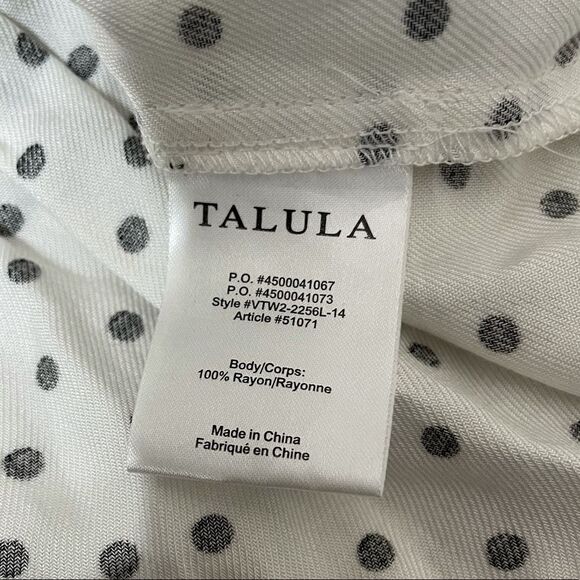 Talula Nerima White & Black Polka Dot Ruffle Bottom Tank - Picture 7 of 8